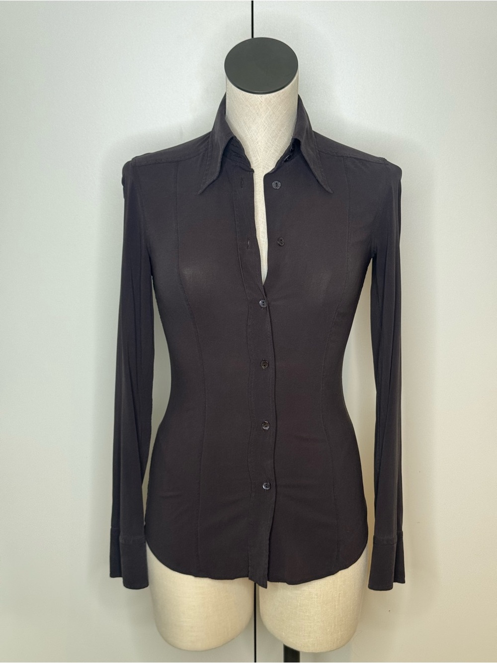 Dolce & Gabbana Black Label Gray Silk blouse 38